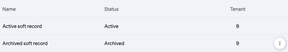 Adminix soft-delete list actions